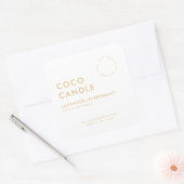 Minimalistisch modern kaartenlabel vierkante sticker (Envelop)