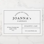 Minimalistisch modern kaartenlabel voedselcontainer etiket (Enkel label)