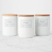 Minimalistisch modern kaartenlabel voedselcontainer etiket (Flessen)