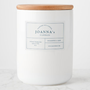 Minimalistisch modern kaartenlabel voedselcontainer etiket