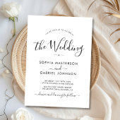 Minimalistisch modern kalligrafie script bruiloft kaart