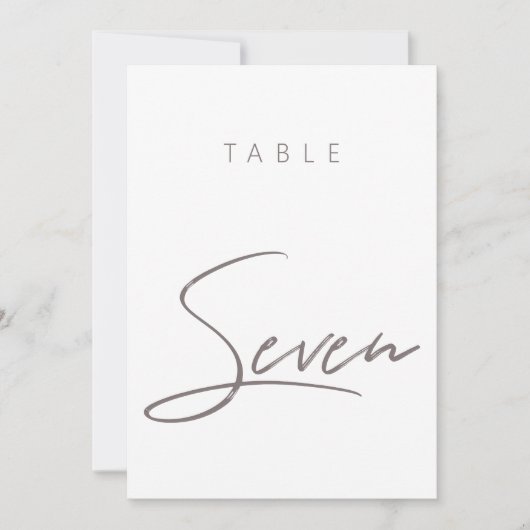 Minimalistisch modern kalligrafietabelnummer (Voorkant)