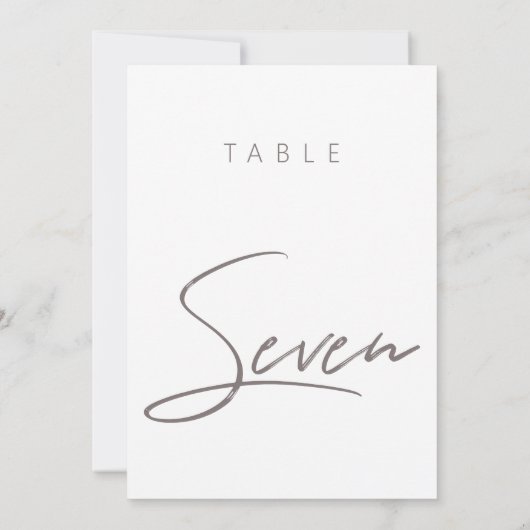 Minimalistisch modern kalligrafietabelnummer (Achterkant)