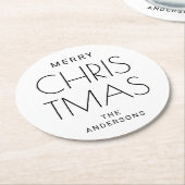 Minimalistisch modern kerstfeest. Feestelijke vaka Ronde Kartonnen Onderzetter (Gebogen)