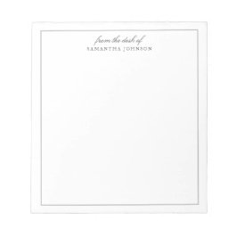 Minimalistisch modern Klassiek vanuit de bureau va Notitieblok