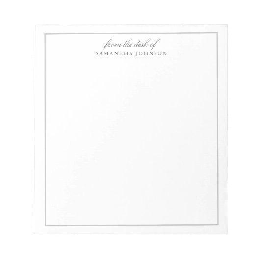 Minimalistisch modern Klassiek vanuit de bureau va Notitieblok (Voorkant)