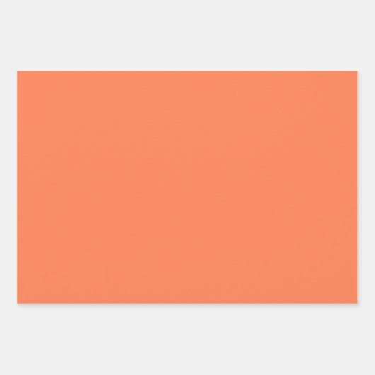Minimalistisch modern koraal Sinaasappel Inpakpapier Vel (Voorkant 2)
