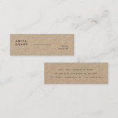Minimalistisch modern kraft mini visitekaartje (Voorkant / Achterkant)