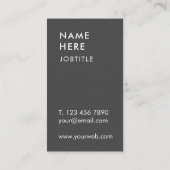 Minimalistisch modern Kraft - Verticaal Visitekaar Visitekaartje (Achterkant)