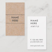 Minimalistisch modern Kraft - Verticaal Visitekaar Visitekaartje (Voorkant / Achterkant)