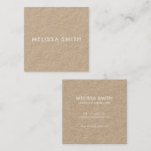 Minimalistisch Modern Kraft Vierkante Visitekaartje (Voorkant / Achterkant)