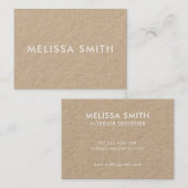 Minimalistisch Modern Kraft Visitekaartje (Voorkant / Achterkant)