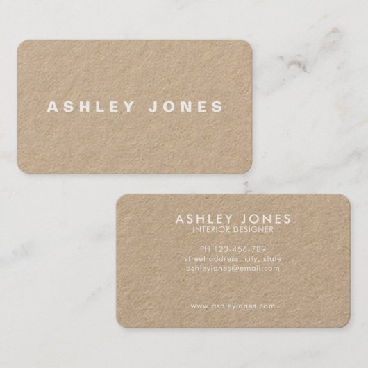 Minimalistisch modern Kraft-Visitekaartje Visitekaartje (Voorkant / Achterkant)