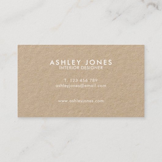 Minimalistisch modern Kraft-Visitekaartje Visitekaartje (Achterkant)