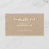 Minimalistisch modern Kraft-Visitekaartje Visitekaartje (Achterkant)