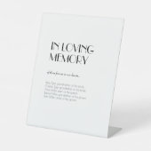 Minimalistisch modern kunstdeco in het liefhebben reclamebord met voetstuk (Voorkant)