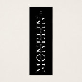 Minimalistisch modern Label met kledingprijs zwart Mini Visitekaartjes (Voorkant)