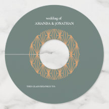 Minimalistisch modern Label met legante weddenscha