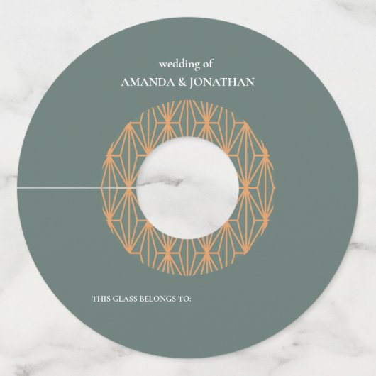 Minimalistisch modern Label met legante weddenscha (Voorkant)