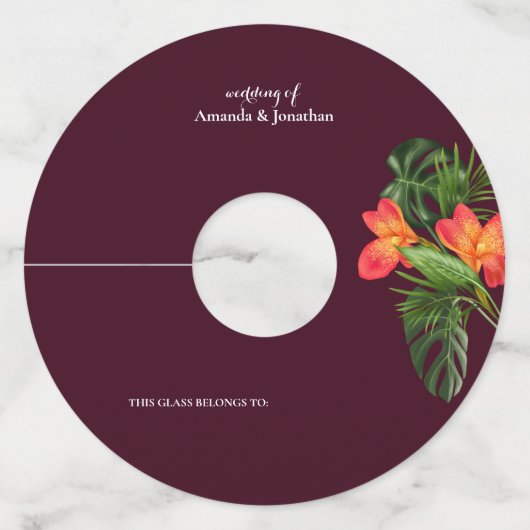 Minimalistisch modern Label met legante weddenscha (Voorkant)