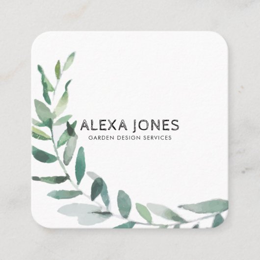 Minimalistisch modern landschapsontwerp vierkante visitekaartje (Voorkant)