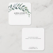 Minimalistisch modern landschapsontwerp voor tuinb vierkante visitekaartje (Voorkant / Achterkant)