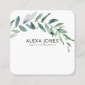 Minimalistisch modern landschapsontwerp voor tuinb vierkante visitekaartje (Voorkant)