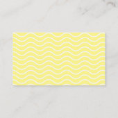 Minimalistisch Modern Lemon Geel Monogram Visitekaartje (Achterkant)