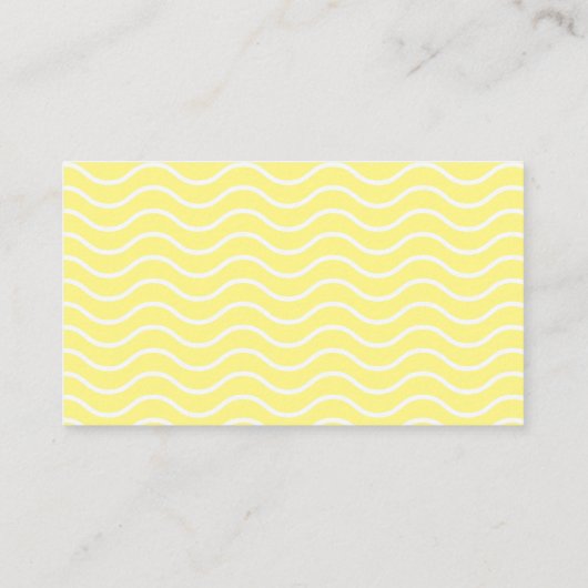 Minimalistisch Modern Lemon Geel Monogram Visitekaartje (Achterkant)