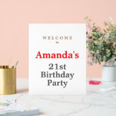 Minimalistisch modern leuk verjaardagsfeestje acryl bord (Huwelijk)