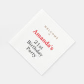 Minimalistisch modern leuk verjaardagsfeestje servet (Hoek)