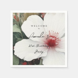 Minimalistisch modern leuk verjaardagsfeestje servet