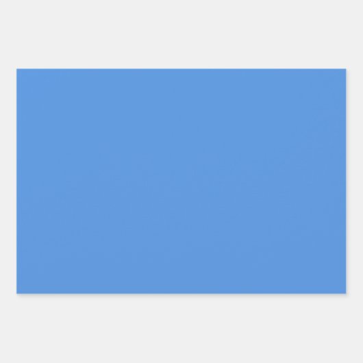 Minimalistisch modern licht koningsblauw inpakpapier vel (Voorkant)