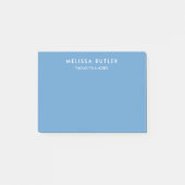 Minimalistisch modern lichtblauw post-it® notes (Voorkant)
