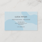 Minimalistisch modern lichtblauw visitekaartje (Achterkant)