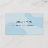 Minimalistisch modern lichtblauw visitekaartje (Voorkant)