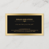 Minimalistisch modern lichtgoud Lijst & zwart Visitekaartje (Achterkant)