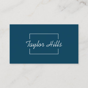 Minimalistisch modern Lijst Navy Blue Visitekaartje