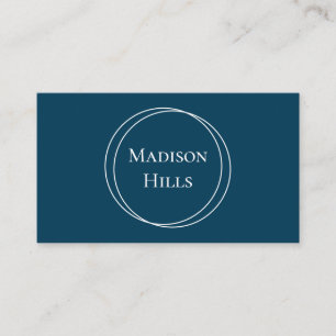Minimalistisch modern Lijst Navy Blue Visitekaartje