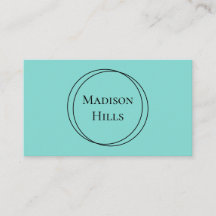 Minimalistisch modern Lijst Turquoise Blue