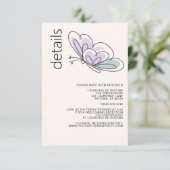 Minimalistisch Modern Lila en Stoffig Blauw Vlinde Informatiekaartje (Staand voorkant)