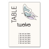 Minimalistisch Modern Lila en Stoffig Blauw Vlinde Kaart (Voorkant)