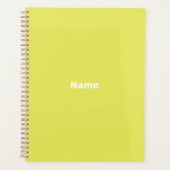 Minimalistisch modern lime groen custom year monog planner (Voorkant)