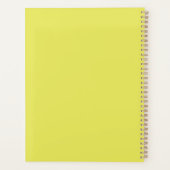 Minimalistisch modern lime groen custom year monog planner (Achterkant)