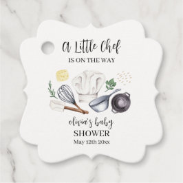 Minimalistisch Modern Little Chef Baby shower Bedankjes Labels