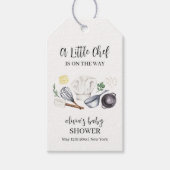 Minimalistisch Modern Little Chef Baby shower Cadeaulabel (Voorkant)