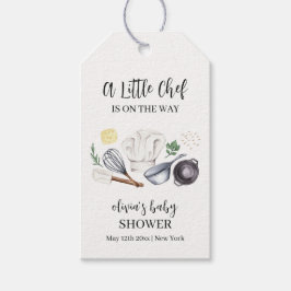 Minimalistisch Modern Little Chef Baby shower Cadeaulabel