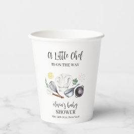 Minimalistisch Modern Little Chef Baby shower Papieren Bekers