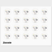 Minimalistisch Modern Little Chef Baby shower Ronde Sticker (Vel)