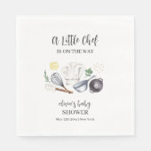 Minimalistisch Modern Little Chef Baby shower Servet (Voorkant)
